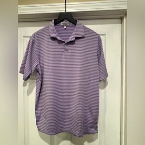 Peter Millar Lavender Striped Polo Shirt